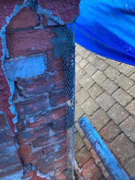 leaking chimney cracked and missing render